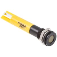 APEM Components 8mm flush hyper bright LED, yellow 110Vac