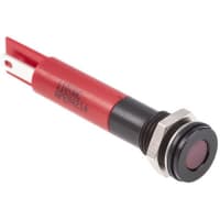 APEM Components 8mm flush hyper bright LED, red 110Vac