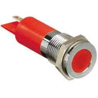 APEM Components 14mm flush hyper bright LED, red 110Vac