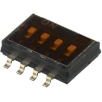 APEM Components 4 Way Surface Mount DIP Switch SPST, Recessed Actuator Slide Actuator