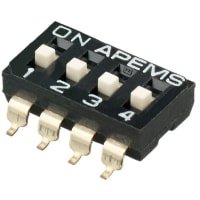 APEM Components Switch Dip 4 pos Raised Act slide Tube