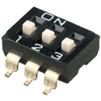 APEM Components 3 Way Surface Mount DIP Switch SPST, Raised Actuator Slide Actuator