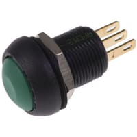 APEM Components Push Button Switch, IP67, NO/NC, Panel Mount, Momentary