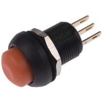 APEM Components Push Button Switch, IP67, NO/NC, Panel Mount, Momentary