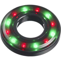 APEM Components Surface Mount LED HALO 16mm Blk Bzl Tinted Red/Green Lens IP67 12/24VDC