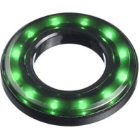 APEM Components Surface Mount LED HALO 22mm Black Bezel Tinted Green Lens IP67 12/24VDC