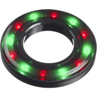 APEM Components Surface Mount LED HALO 22mm Blk Bzl Tinted Red/Green Lens IP67 12/24VDC