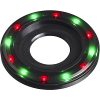 APEM Components Lge Surface Mnt LED HALO 22mm Blk Bzl Tint Red/Green Lens IP67 12/24VDC