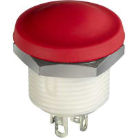 APEM Components Switch;P/B;Sealed;N.C/N.O;Red Actuator;Non-Illum;Silver;2A;28VDC;Solder