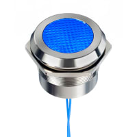 APEM Components LED Indicator, Sealed, 30mm, SS, Wire Leads, Fixed, Blue, 12-24VDC, Q30 Series