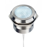 APEM Components LED Indicator, Sealed, 30mm, SS, Wire Leads, Fixed, White, 12-24VDC, Q30 Series