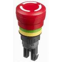 APEM Components Accessory, E-Stop Actuator Only, Smooth Head, Twist-to-Reset, Non-Illum, IP65, 16mm