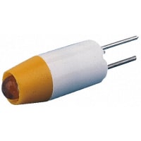 APEM Components LED Reflector Bulb bi-pin, Yellow, Single Chip, 5 mm Lamp, 6.1mm dia., 24 V dc