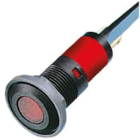 APEM Components 16mm red LED flat lens indicator, 110Vac