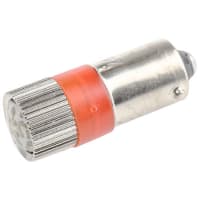 APEM Components LED Reflector Bulb, BA9s, Red, Multichip, 10mm dia., 24 V ac/V dc