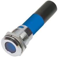 APEM Components Indicator Pmnt, 16mm Mount Size, Blue LED, Solder Tab Term, 10 mm Lamp Size, 130 Vac