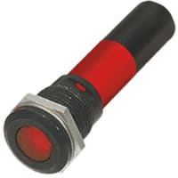 APEM Components Indicator Pmnt, 16mm Mount Size, Red LED, Solder Tab Term, 10 mm Lamp Size, 130 Vac