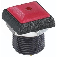 APEM Components Push Button Switch, IP67, SPST-NO, Panel Mount, Momentary, Illuminated Red LED, 