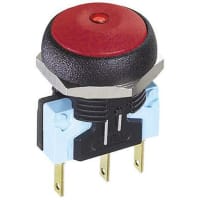 APEM Components Push Button Switch, IP67, NO/NC, Panel Mount, Momentary, Illuminated Red LED, 