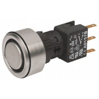 APEM Components Push Button Switch, IP65, DPDT, Panel Mount, Momentary, Illuminated Red LED, 