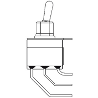 APEM Components Toggle Switch DP On-On, 0.4 A@ 20 V, PCB