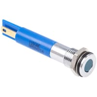 APEM Components 8mm flush hyper bright LED, blue 110Vac