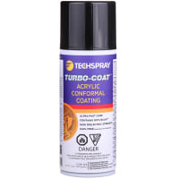 TechSpray Conformal Coating, 12 oz (29.5ml), Aerosol, Acrylic, Clear, 24 Hr Cure Time