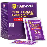 TechSpray Screen and Keyboard Cleaner Wipes, ESD-safe Coating, Zero Charge Series