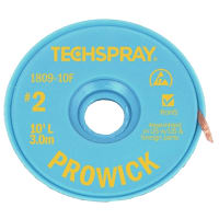 TechSpray Braid, Desoldering; Pure Rosin; 10 ft.; Flux; lt 0.01% (In Water)