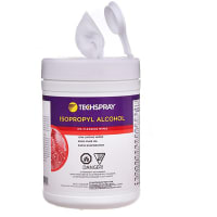 TechSpray IPA Wipes; Flip-top Tub; 100ct; 99.8% IPA