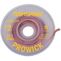 TechSpray Braid, Desoldering; Pure Rosin; 10 ft.; Flux; lt 0.01% (In Water)