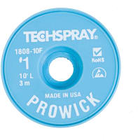 TechSpray Braid, Desoldering; Pure Rosin; 10 ft.; Flux; lt 0.01% (In Water)