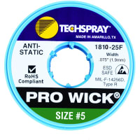 TechSpray Braid, Desoldering;Pro Wick Green #3 Braid - AS, 1810 Series