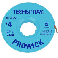 TechSpray Braid, Desoldering; Pure Rosin; 25 ft.; Flux; lt 0.01% (In Water)