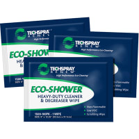 TechSpray EcoShower wipes, 100 count, individually wrapped