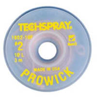 TechSpray Braid, Desoldering, Pure Rosin, 10 ft., Flux, lt 0.01% (In Water)