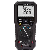 Teledyne FLIR Commercial Systems Inc. Multimeter; Digital; 1000 V AC/DC; 10 A; 100 kHz; LED Backlight; LoZ/VFD Mode