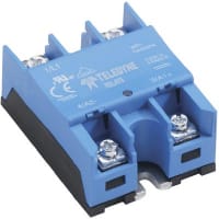 Teledyne Relays Relay, 12 to 280 VAC (Load), Solid State, 25 A, 350 A (Max.), -55 C, 