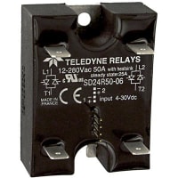 Teledyne Relays Relay, 12 to 280 VAC, Solid State, 50, 550 A, Panel Mount, -40 C, 100 C, 1 mA