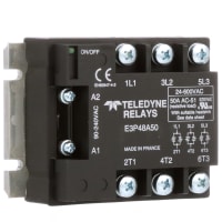 Teledyne Relays Relay, 600 VAC, Solid State, 50, 550 A, Panel Mount, -40 C, 100 C, 1 mA, LED