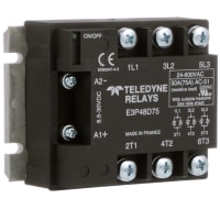 Teledyne Relays Relay, 600 VAC, Solid State, 75, 1000 A, Panel Mount, -40 C, 100 C, 1 mA, LED