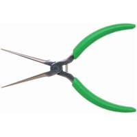 Apex Tool Group Mfr. Xcelite, Pliers, 6 In. Long Needle Nose Serrated Jaws, Green Cushion Grips