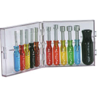 Apex Tool Group Mfr. Xcelite, Nutdriver Set, Compact, 11 Pc, Color-Coded Handles W/Torque Amplifier