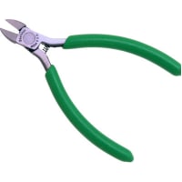 Apex Tool Group Mfr. Xcelite, 4 In. Semi-Flush Oval Head Cutter With Green Cushion Grips, Carded