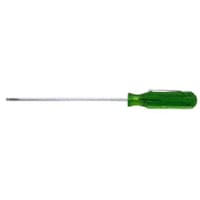 Apex Tool Group Mfr. Xcelite, Screwdriver, 3/32 In. X 4 In. Round Blade Pocket Clip Style, Green Handle