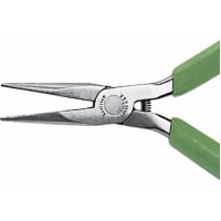 Apex Tool Group Mfr. Xcelite, Pliers, Long Nose, 5 In., 1-3/16 In., 7/16 In., 9/32 In., Green, 1.14 Lbs.