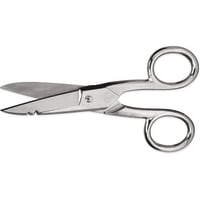 Apex Tool Group Mfr. Wiss, Scissor, Electrician, 5-1/4 in, Nickel-Plated (Handle)