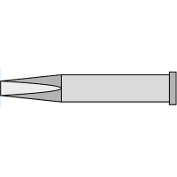 Apex Tool Group Mfr. Weller, Tip, Chisel, Xtm, 3.2x1.2 Mm, For Wp120