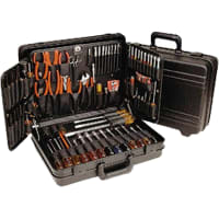 Apex Tool Group Mfr. Xcelite, Tool Kit, Black Polyethylene Attach, 86 Tools, 17.75X12.625X5.75 In.