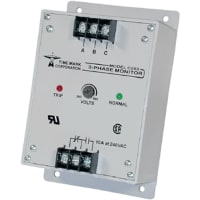 Time Mark Corporation Phase Monitoring Relay, 480 VAC, SPDT, 10A/240VAC, Screw Terminal, 263 Series